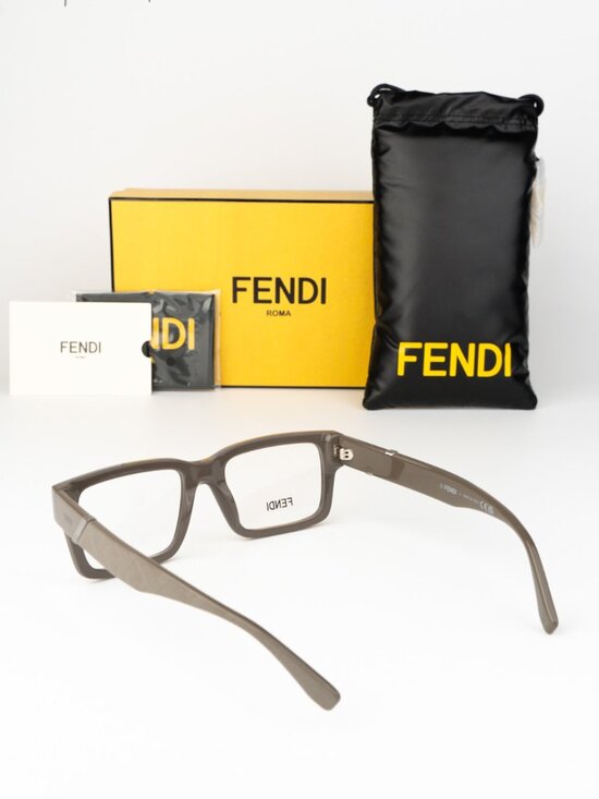 Fendi Women Eyeglasses Rectangular Brown Demo FE50114I 050 NEW AUTHENTIC main image 6